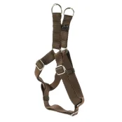 Шлейка Cristel для собак, 20 мм / 48-68 см / 48-68 см, нейлон с пластиковыми пряжками, прошитая, коричневая