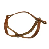 Шлейка Cristel для собак, кожа зенит перламутровая, лакированная, прошитая, 12 мм / 32 см / 38-48 см, песок