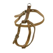 Шлейка Cristel для собак, кожа зенит, прошитая, 18 мм / 40-50 см / 50-60 см, рыжий