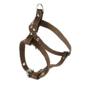 Шлейка Cristel для собак, нейлон, 13 мм / 20-25 см / 34-40 см, коричневый