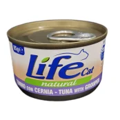 Консерва LifeCat Tuna With Grouper для кошек от 6 месяцев, с тунцом и окунем, 85 г