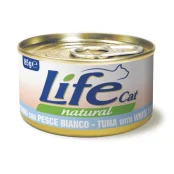 Консерва LifeCat Tuna With White Fish для кошек от 6 месяцев, с тунцом и белой рыбой, 85 г