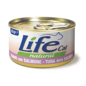 Консерва LifeCat Tuna With Salmon для кошек от 6 месяцев, с тунцом и лососем, 85 г