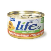 Консерва LifeCat Tuna With Papaya для кошек от 6 месяцев, с тунцом и папаей, 85 г