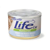 Консерва LifeCat Tuna With White Fish для кошек от 6 месяцев, с тунцом и белой рыбой, 150 г