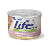 Консерва LifeCat Tuna With Shrimps для кошек от 6 месяцев, с тунцом и креветками, 150 г