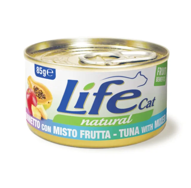 Консерва LifeCat Tuna With Fruit Mix для кошек от 6 месяцев, с тунцом и фруктовым миксом, 150 г