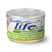 Консерва LifeCat Tuna With Chicken для кошек от 6 месяцев, тунец с куриным филе и печенью, 150 г