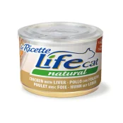 Консерва LifeCat Chicken Liver and Carrots для кошек от 6 месяцев, курица с печенью и морковью, 150 г
