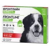 Капли Boehringer Ingelheim Фронтлайн Комбо Спот Он от блох и клещей для собак, 40-60 кг, цена за 1 пипетку