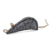 Іграшка Природа Шустрик для котів, мишка сіра, повсть, 10×4 см