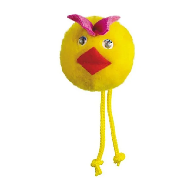 Игрушка Природа Утенок на резинке, для кошек, плюш, 5 см