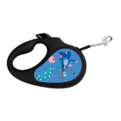 Поводок-рулетка Waudog R-leash для собак, рисунок "Рик и Морти 3", S, до 15 кг, 5 м, лента, чёрный