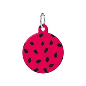 Адресник персоналізований Waudog Smart ID c QR для собак і котів, метал, малюнок "Кавун", коло, M, 30 мм