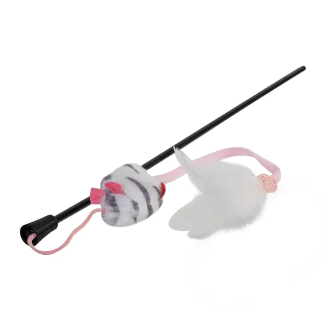 Іграшка GiGwi Teaser Дражнилка на стеку з мишкою зі звуковим ефектом, для котів, 51 см