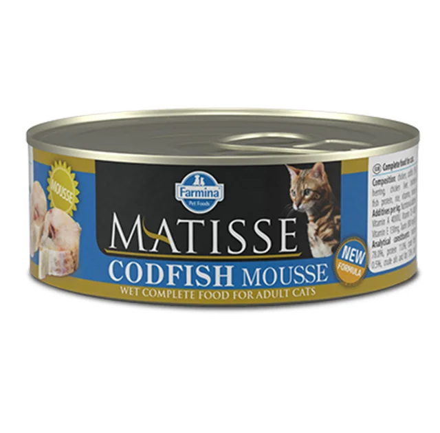 Влажный корм Farmina Matisse Cat Mousse Codfish для взрослых кошек, с треской, 85 г