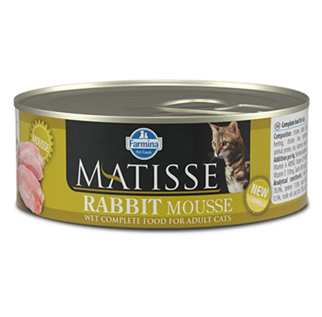 Влажный корм Farmina Matisse Cat Mousse Rabbit для взрослых кошек, с кроликом, 85 г
