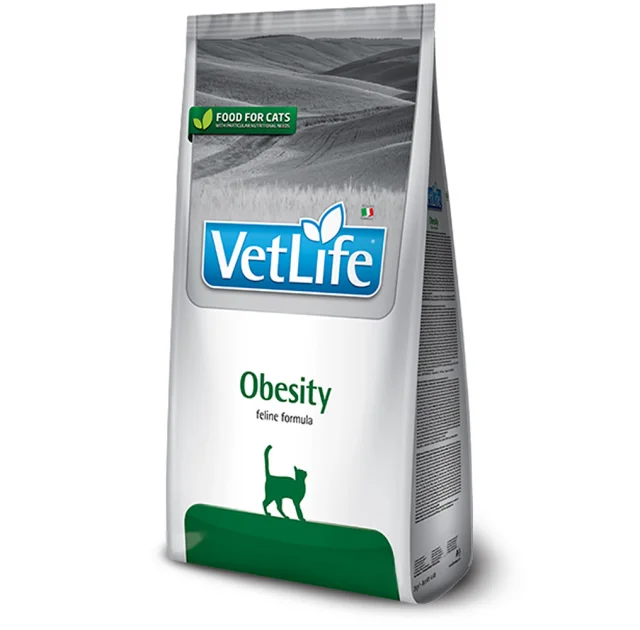 Сухой корм Farmina Vet Life Obesity для кошек, диетическое питание для снижения лишнего веса, 400 г