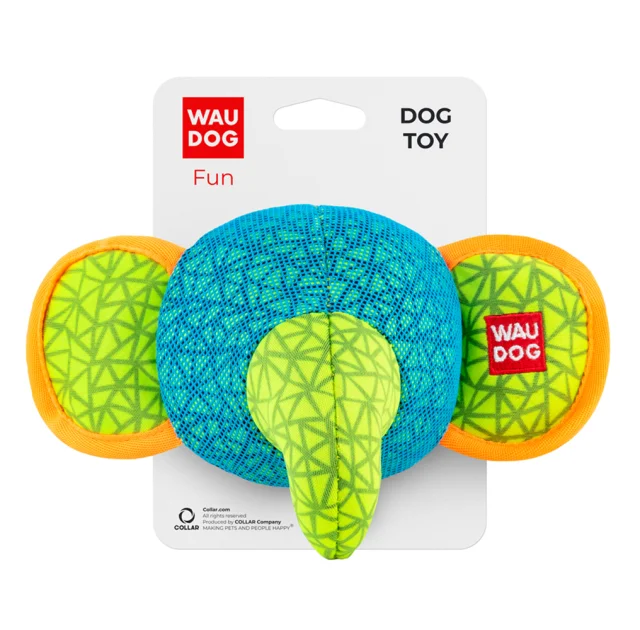 Іграшка Waudog Fun Слон для собак, 20×14 см, блакитна