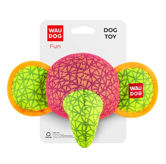 Іграшка Waudog Fun Слон для собак, 20×14 см, рожева