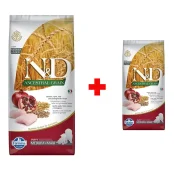 Низькозерновий сухий корм Farmina N&D для цуценят середніх та великих порід, курка з гранатом, 12 + 2.5 кг у подарунок