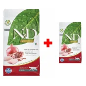 Беззерновий сухий корм Farmina N&D для дорослих котів, курка з гранатом, 10 + 1.5 кг у подарунок