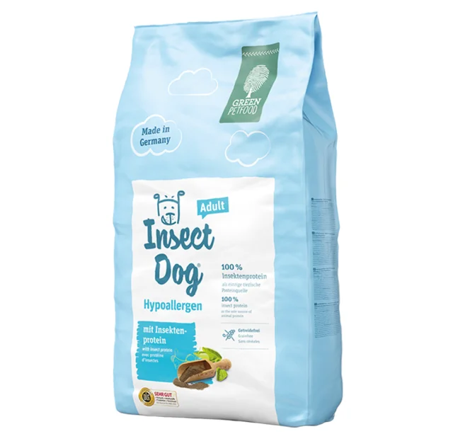 Сухий корм Green Petfood InsectDog Hypoallergen Adult для дорослих собак, з протеїнами комах, 900 г