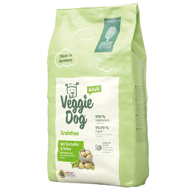 Сухий корм Green Petfood VeggieDog Grainfree Adult Potato&Pea для дорослих собак, картопля з горохом, 10 кг
