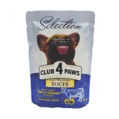 Вологий корм Клуб 4 Лапи Premium Selection для дорослих собак малих порід, яловичина та овочі в соусі, 85 г