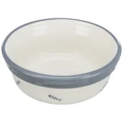 Миска Trixie Ceramic Bowl для котів, діаметр 12 см, 300 мл, біла/синьо-сіра
