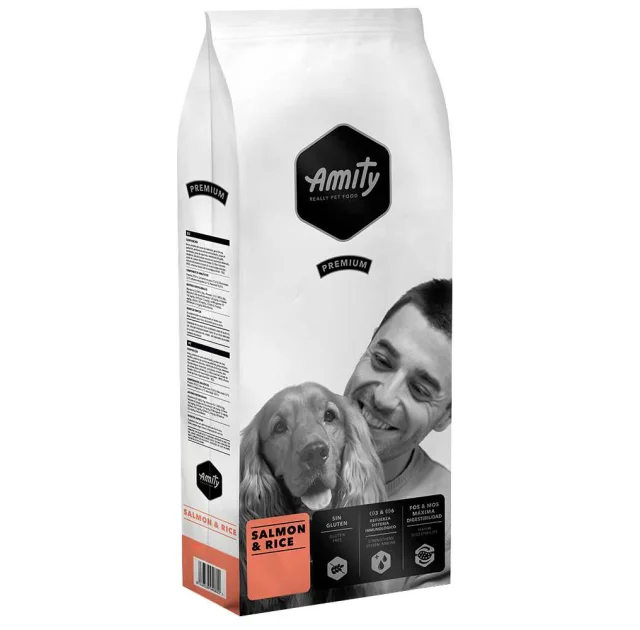 Сухий корм Amity Premium Salmon&Rice для дорослих собак всіх порід, з лососем та рисом, 3 кг