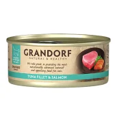 Консервы Grandorf Tuna Fillet&Salmon для кошек, филе тунца с лососем, 70 г