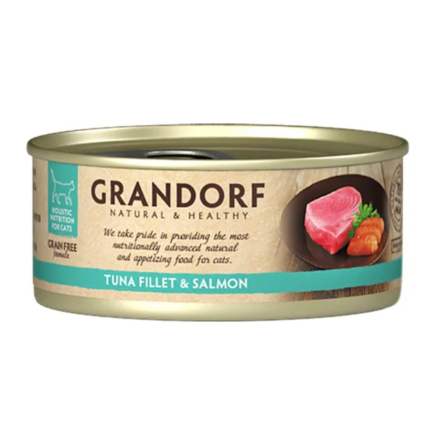 Консерви Grandorf Tuna Fillet&Salmon для котів, філе тунця з лососем, 70 г