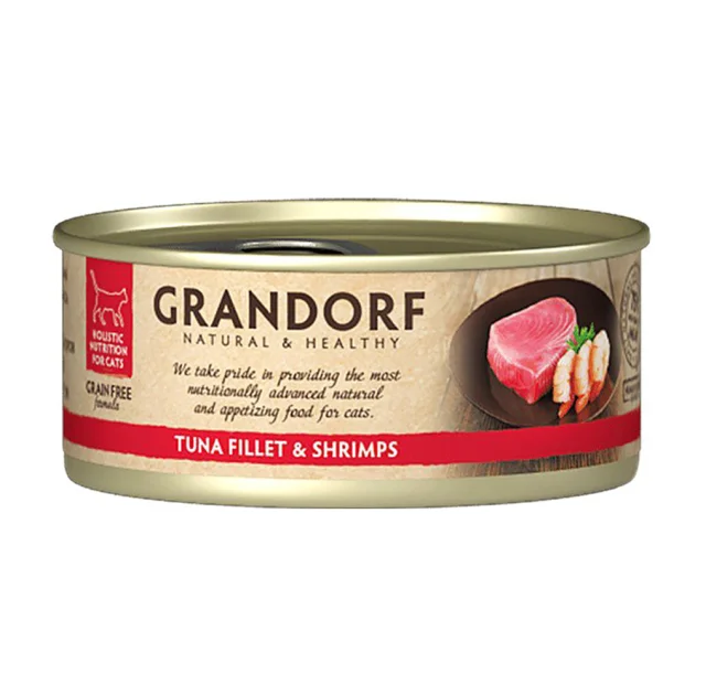 Консерви Grandorf Tuna Fillet&Shrimps для котів, філе тунця з креветками, 70 г