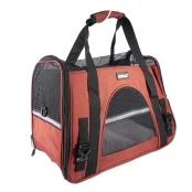 Сумка-переноска AnimAll м'яка для собак і котів, нейлон, бордо, 48×25×33 см