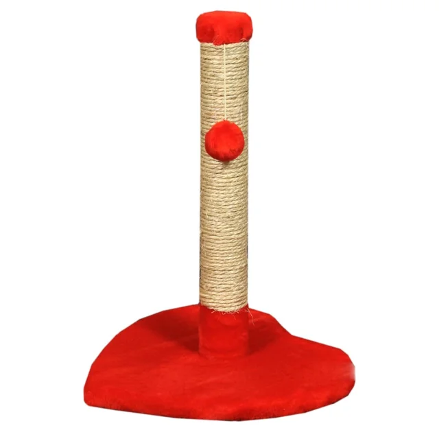 Кігтеточка Природа Валентинка, для котів, червона, 38×66×40 см