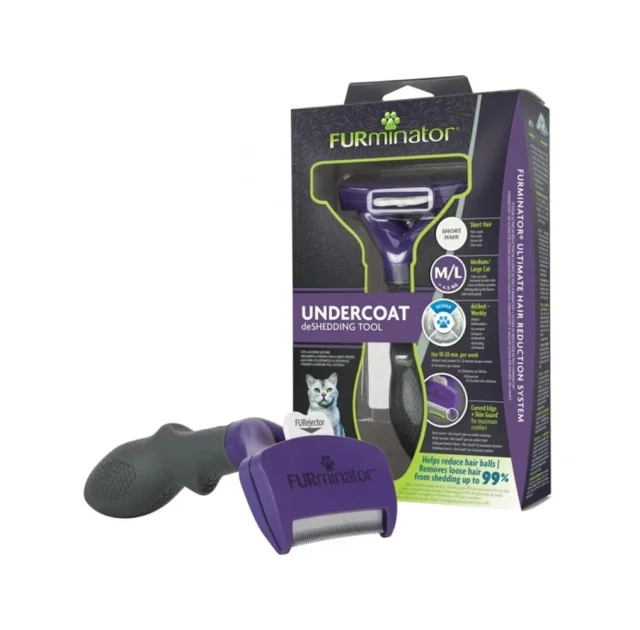 Фурмінатор FURminator Short Hair для котів з короткою шерстю, розмір L