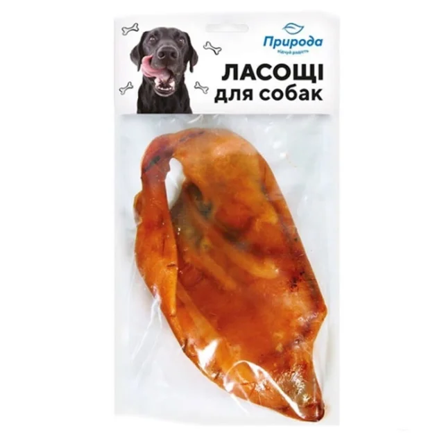 Лакомство Природа свинное ухо, для собак, 1 шт