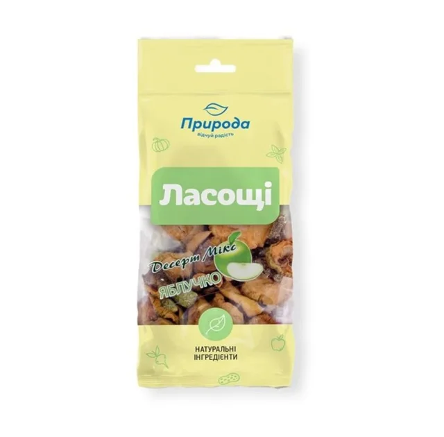 Лакомство Природа Фиеста десерт, микс яблочко, для грызунов, 50 г