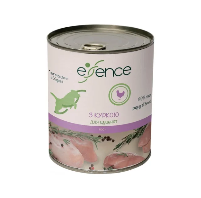 Вологий корм Essence для цуценят, з куркою, 800 г