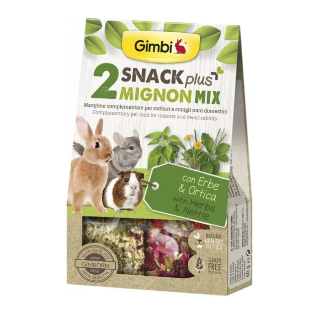 Ласощі GimBi мікс для гризунів, з кропивою, 50 г