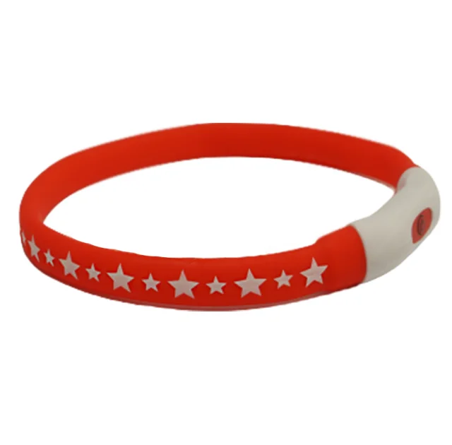 Нашийник AnimAll LED для собак, розмір M, 55 см, червоний