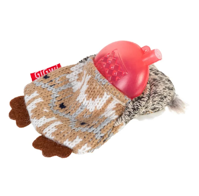 Іграшка GiGwi Plush Сова з пищалкою, для собак, текстиль, 10 см