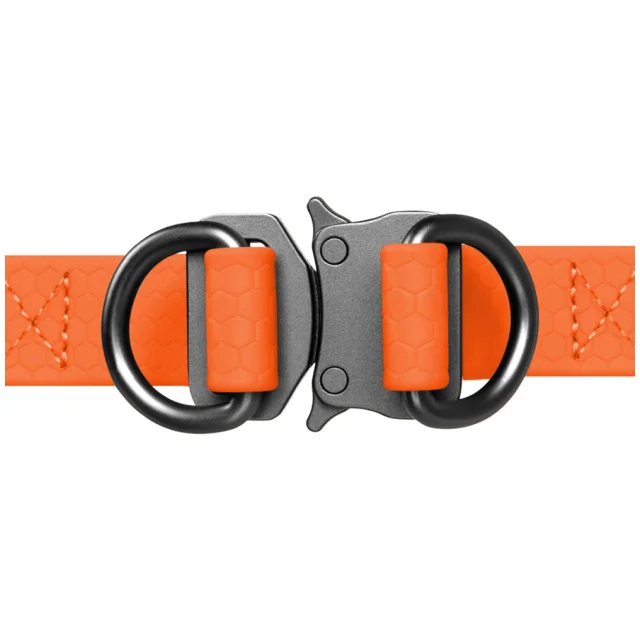 Шлея Waudog Waterproof c QR-паспортом для собак, водостойкая, металлическая пряжка, M, 20 мм/50-80 см, оранжевый
