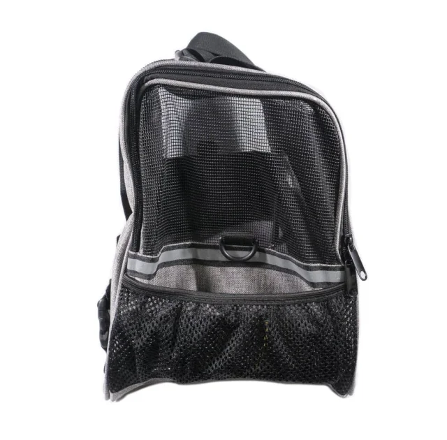 Сумка-переноска AnimAll мягкая для собак и кошек, нейлон, серый, 48×25×33 см