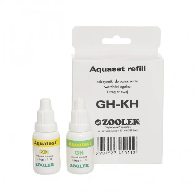 Тест жесткость воды Zoolek Aquatest GH-KH, 0,072 кг, 9 x 3,5 x 13,5 см (реагент)