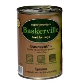 Вологий корм Baskerville для собак, кролик з локшиною і морквою 400 г
