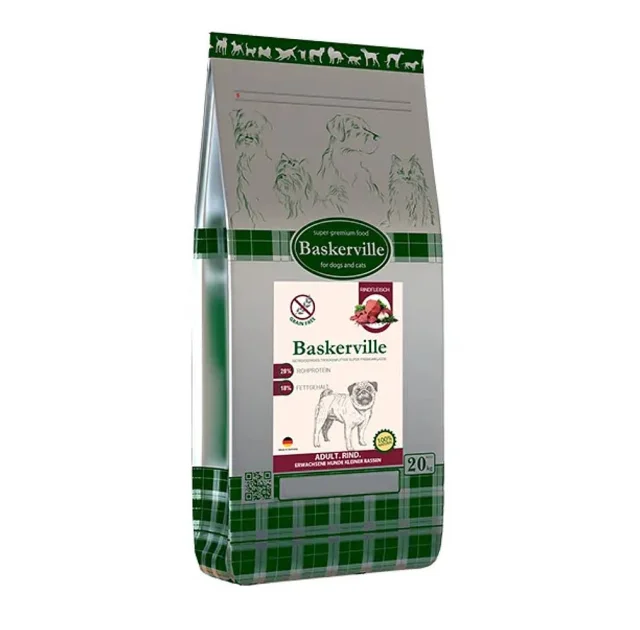 Сухой корм Baskerville HF Adult Rind Getreidefrei Kleine Rassen для взрослых собак мелких пород, 20 кг