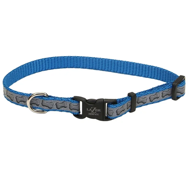Cветоотражающий ошейник Coastal Lazer для собак, бирюзовый, 1.6×30-45 см