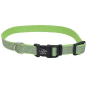 Світловідбивний нашийник Coastal Lazer для собак, лайм, 1.6×30-45 см